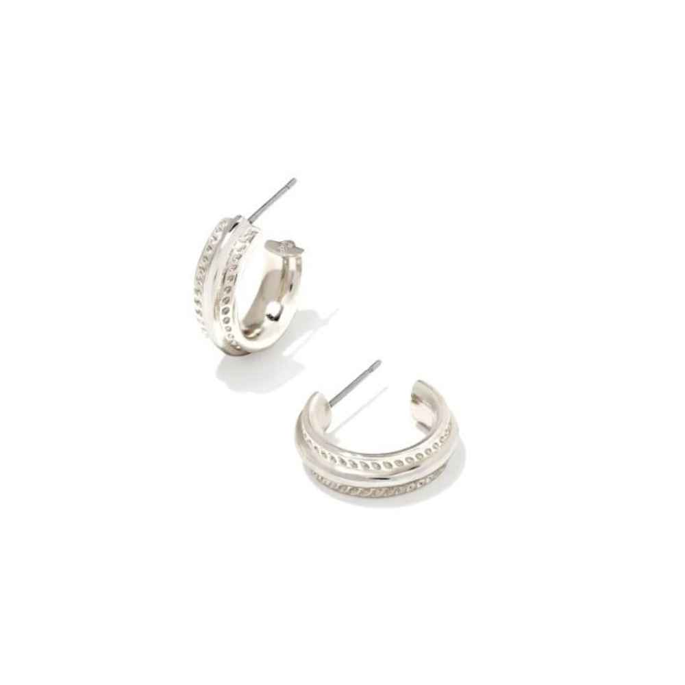 Kendra Scott Merritt Huggies in Silver